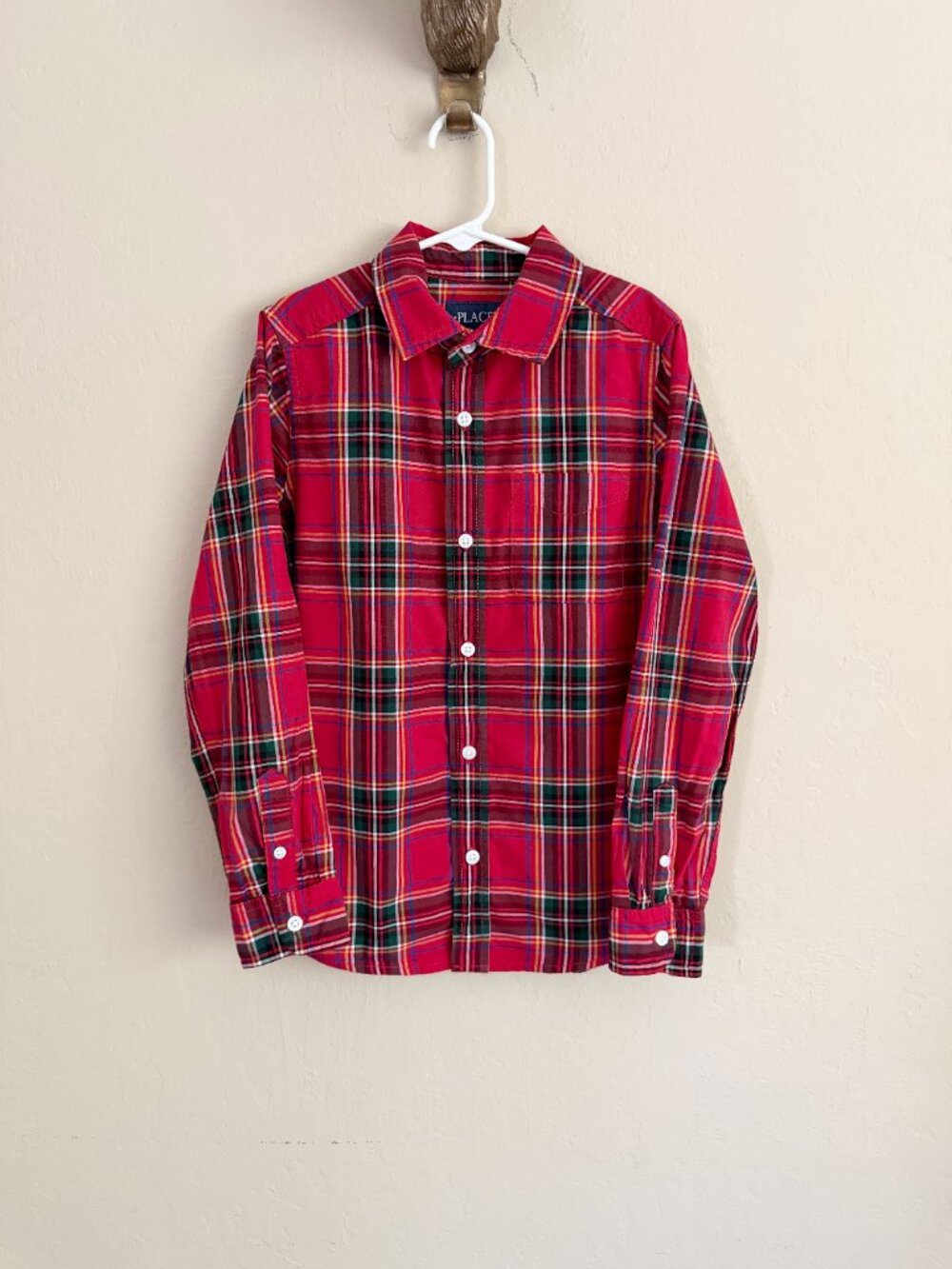 The Children's Place Plaid Button Down Shirt • 7/8 Years